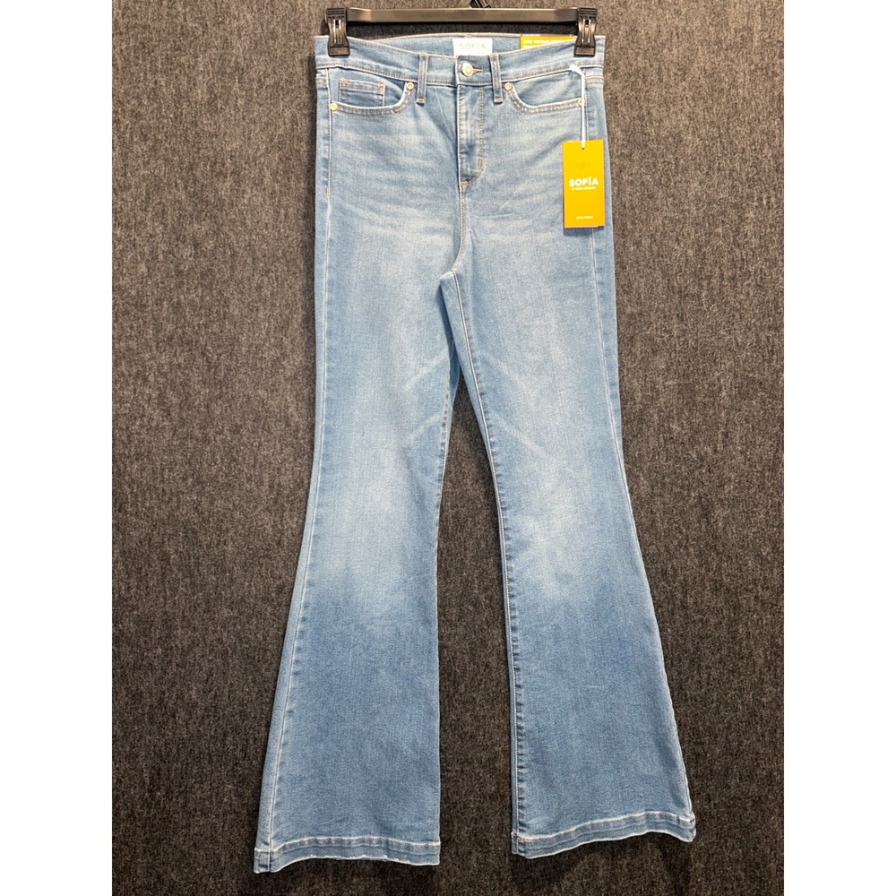 Sofia by Sofia Vergara Womens High Rise Flare‎ Luxe Vintage Denim Jeans Size 2
